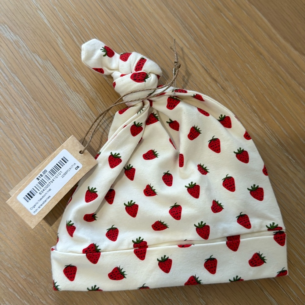 Pink Chicken Strawberry Baby Hat